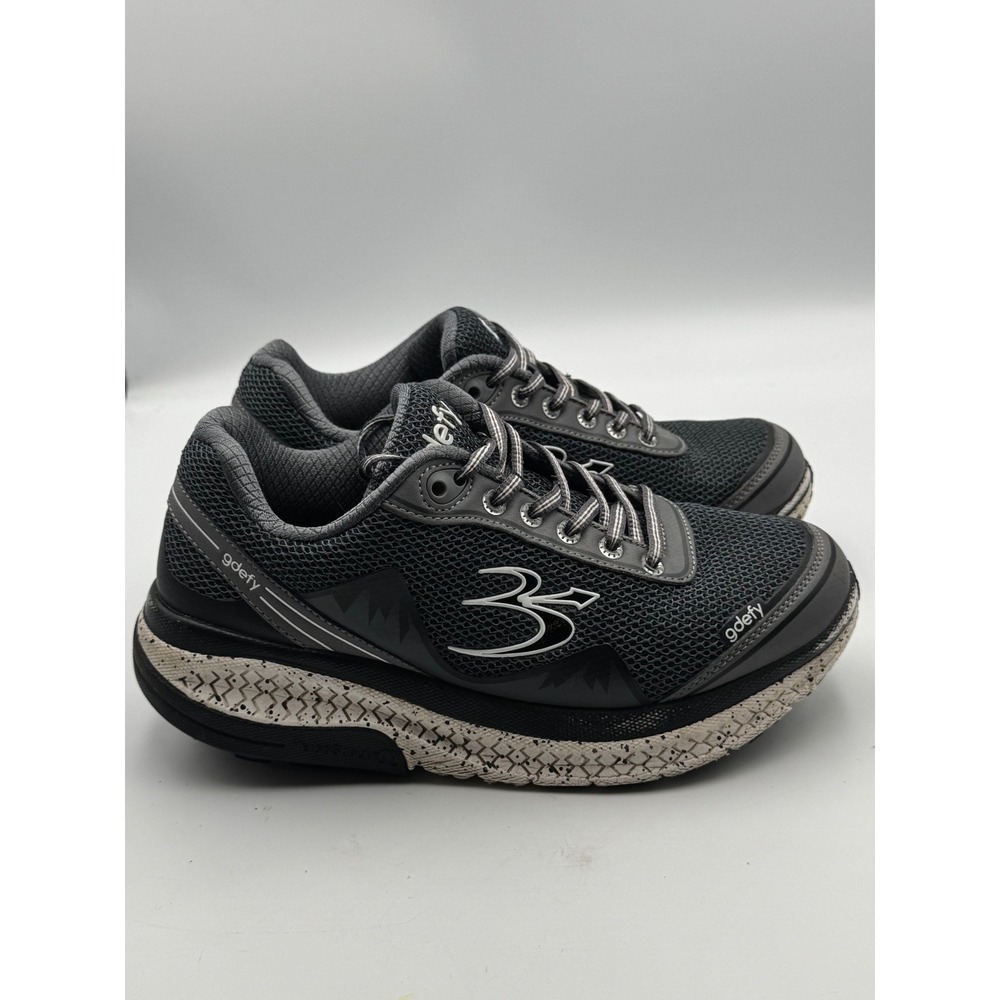 Gravity Defyer G-Defy Ion Grey Black Walking Shoes TB9024FGS-M Mens 7.5